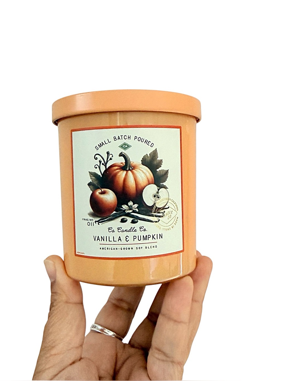 Leoben Company Vanilla & Pumpkin Luxury Scented Candle - Orange